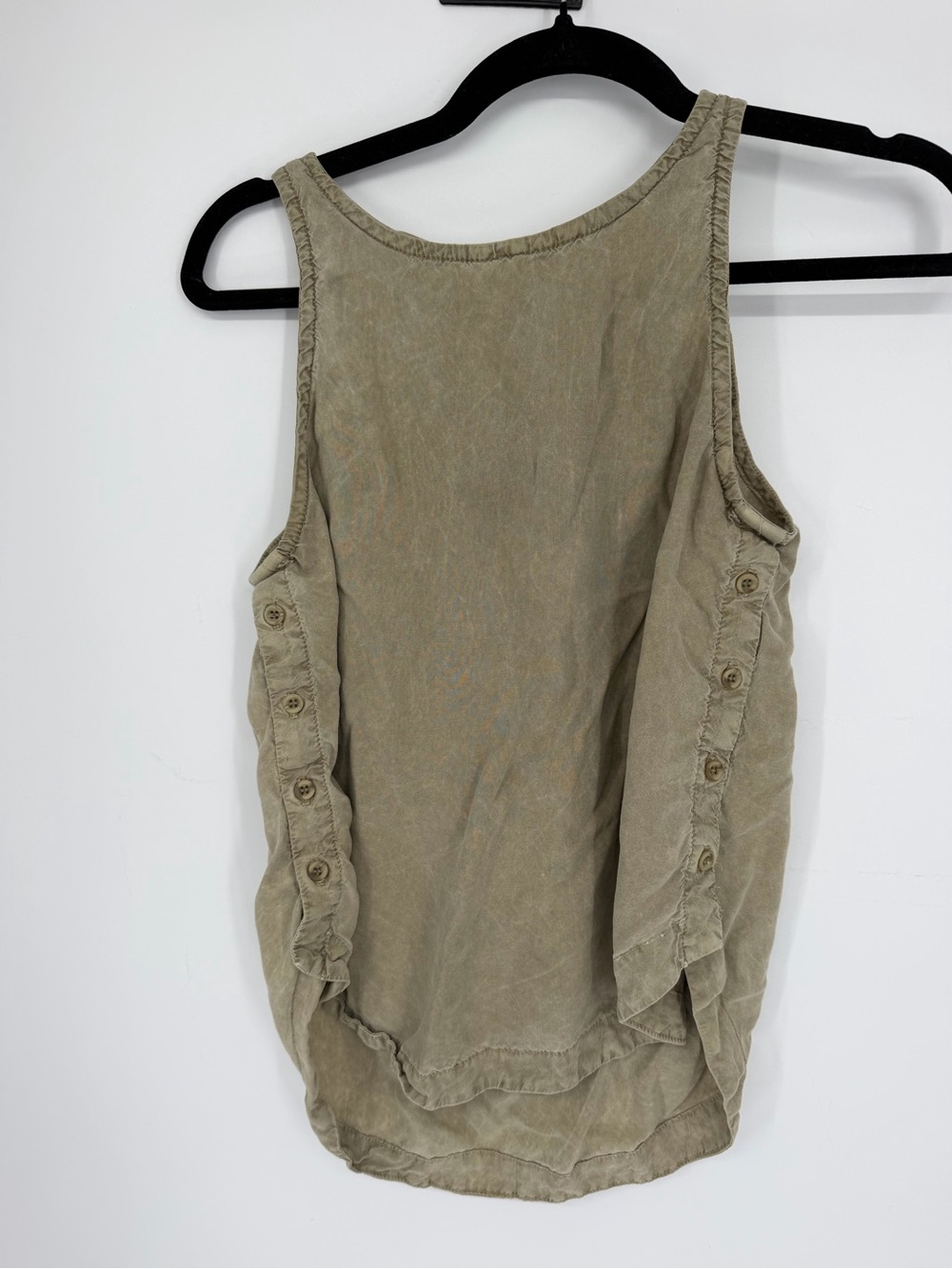 Bella Dahl size XS Women's Washed Tank Top in Olive